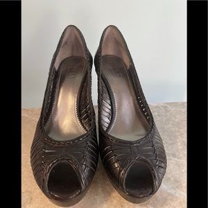 Guess - Black Leather heels 7.5